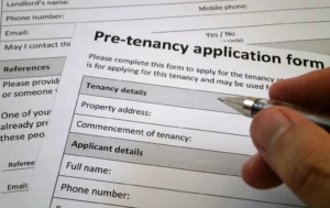Pre-tenancy-application-form-with-tenant-details-and-references-for-UK-rentals