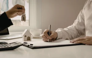 Handing-over-keys-during-Guaranteed-Rent-Agreement