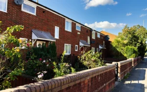 Residential-Care-housing-row-with-front-gardens