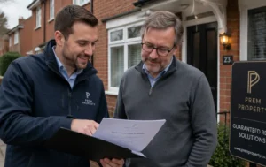 Property-Investment-consultation-between-Prem-Property-manager-and-landlord-reviewing-guaranteed-rent-solutions