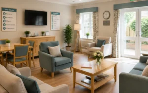 Property-Investment-showing-a-modern-C2-specialist-housing-interior-with-welcoming-communal-space
