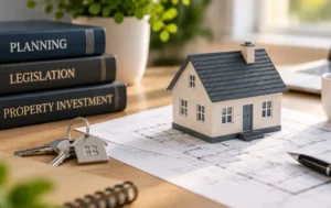 Use-Class-C3A-planning-assessment-showing-a-property-model-architectural-plans-and-property-documents-for-residential-planning-review