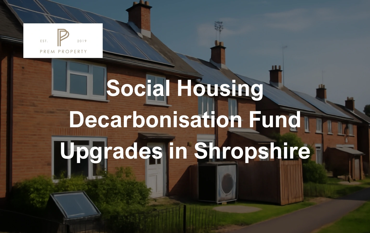 Row-of-brick-houses-with-solar-panels-promoting-social-housing-decarbonisation-in-Shropshire