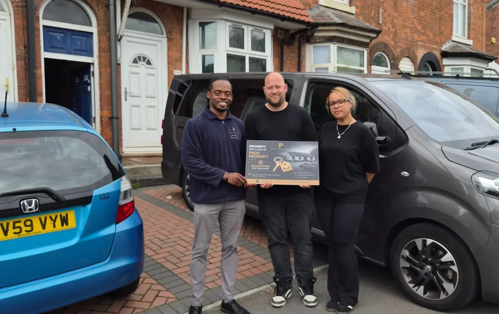 Prem-Property-team-outside-the-Metchley-Lane-Birmingham-property-during-the-successful-property-handover