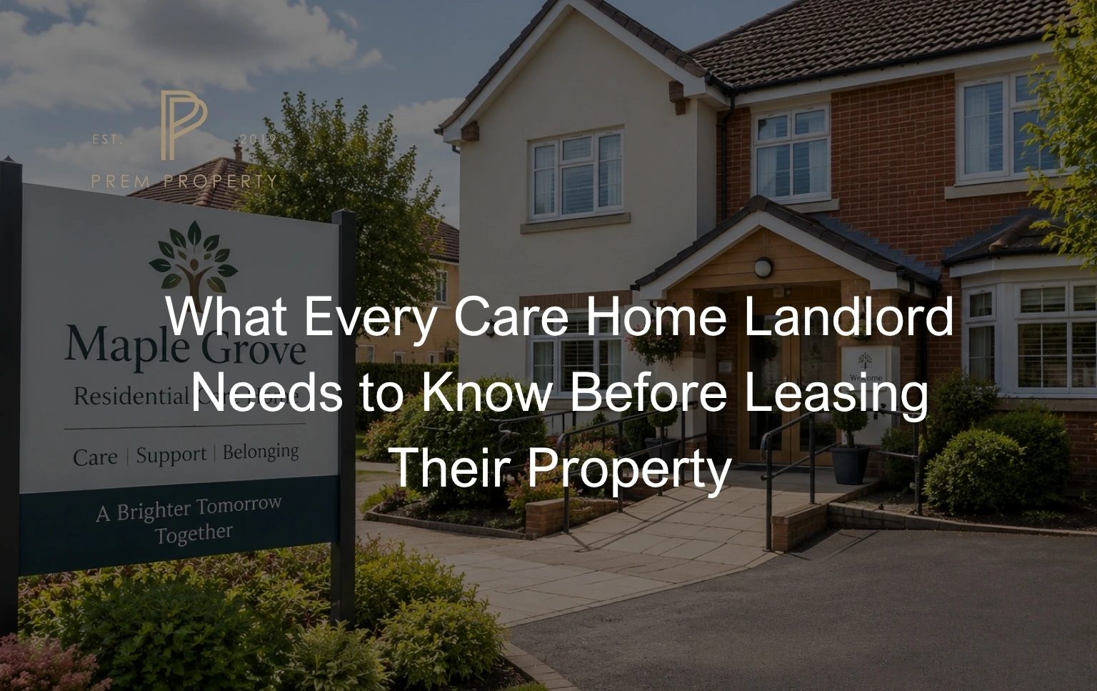 Care-Home-Landlord-reviewing-a-residential-care-property-with-a-specialist-housing-provider-outside-a-modern-UK-care-home-building-with-professional-partnership-discussion